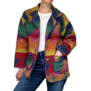 Vintage Rhonda Stark Southwest 90s Wool Blend Jacket